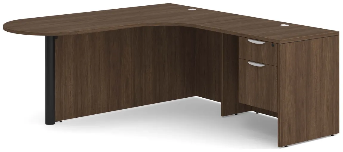 Peninsula Desk with Curved Edge