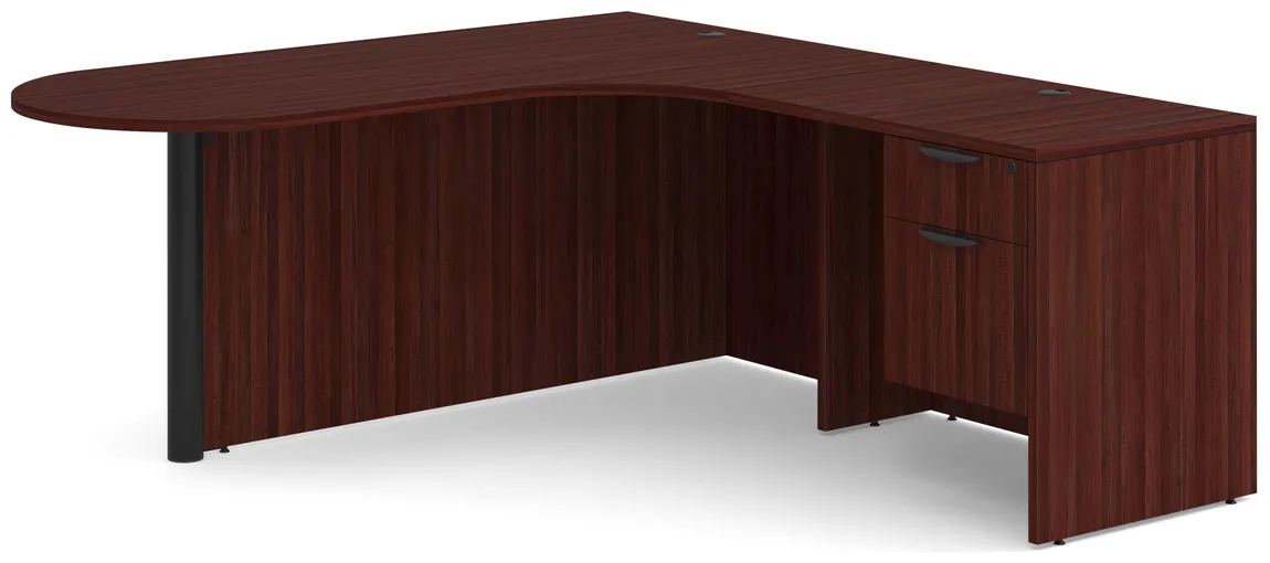 Peninsula Desk with Curved Edge