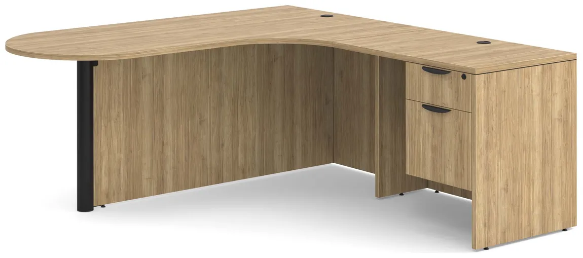 Peninsula Desk with Curved Edge