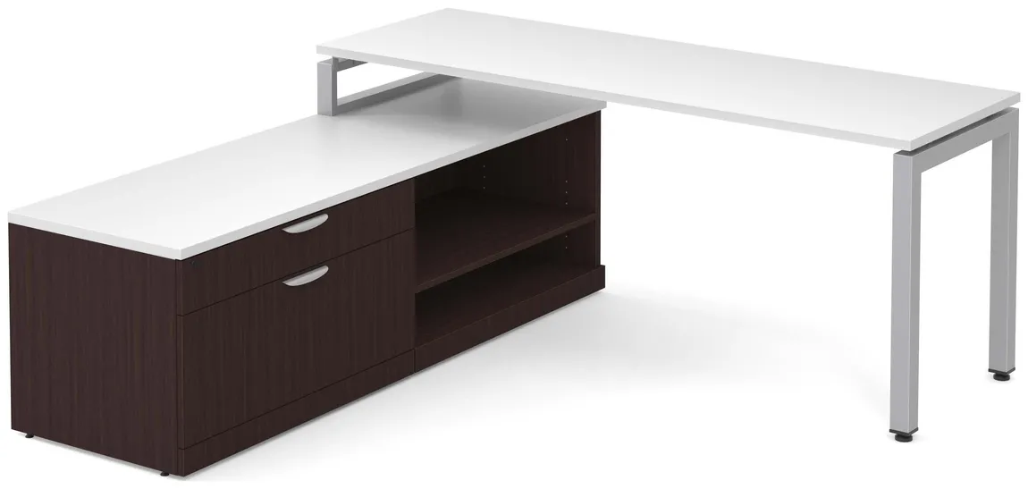 Modern L Shaped Desk with Storage