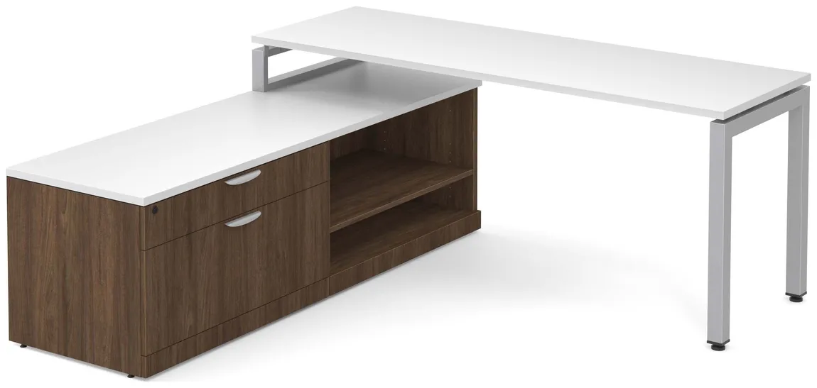 Modern L Shaped Desk with Storage