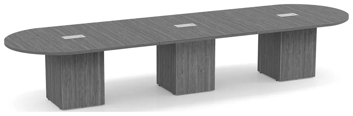 Racetrack Conference Table with Cube Base