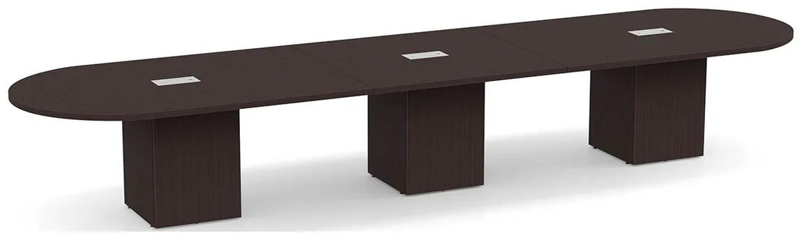Racetrack Conference Table with Cube Base