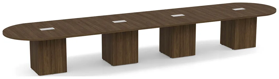 Racetrack Conference Table with Cube Base