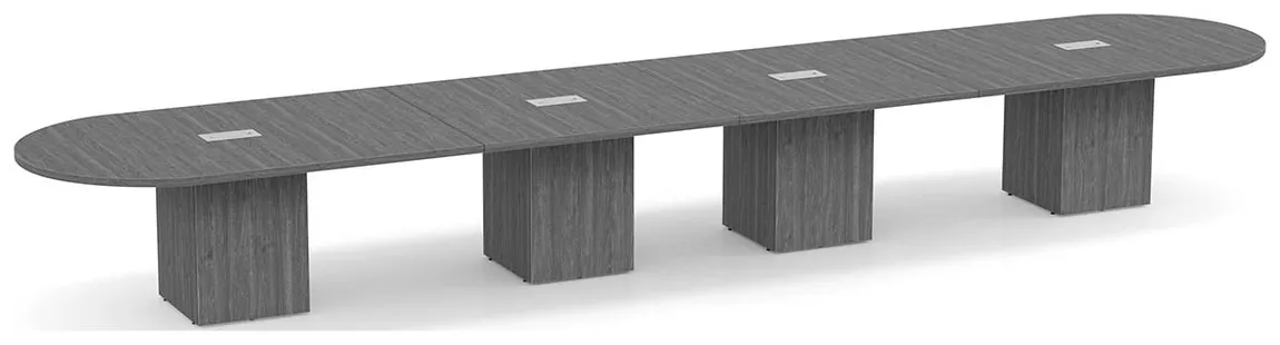 Racetrack Conference Table with Cube Base