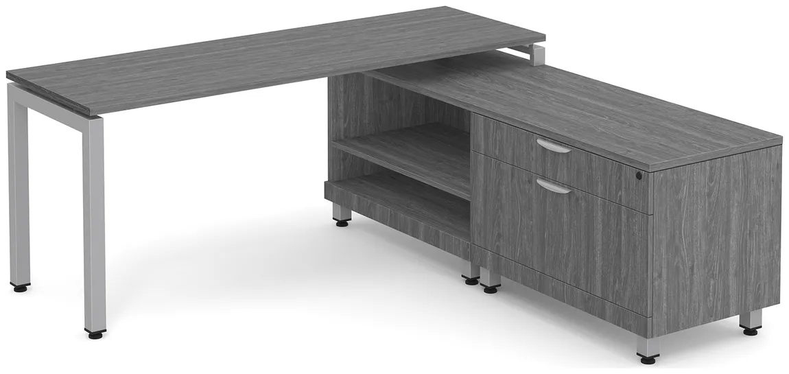L Shaped Desk with Storage