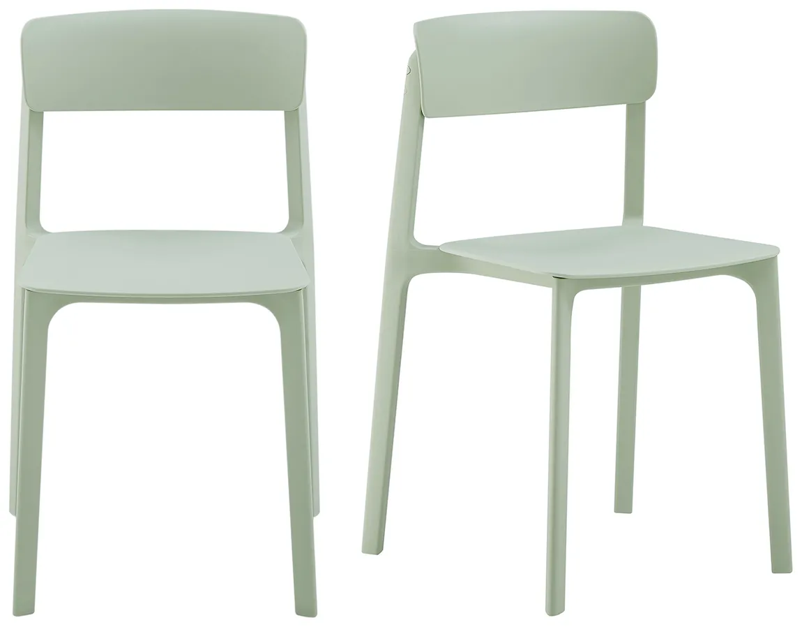 Universal Molded Stacking Chairs - Set of 2