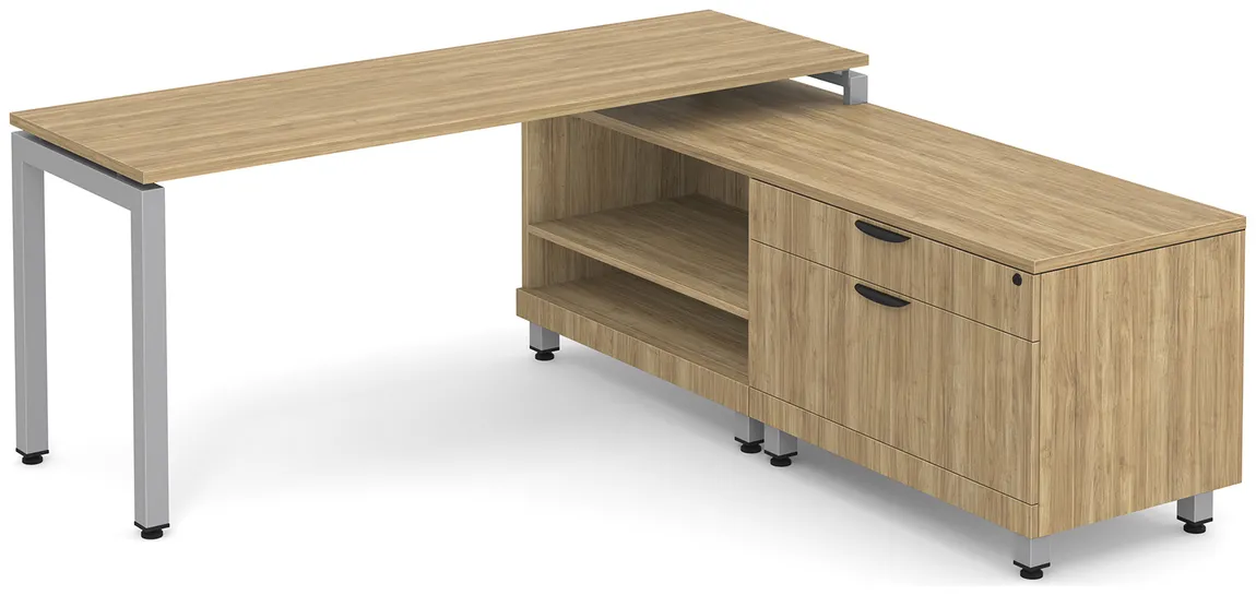 L Shaped Desk with Storage