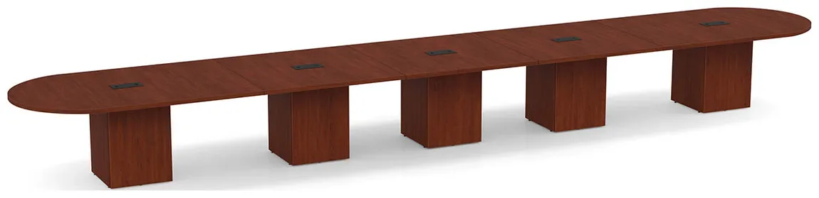 Racetrack Conference Table with Cube Base