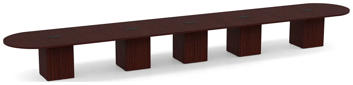 Racetrack Conference Table with Cube Base