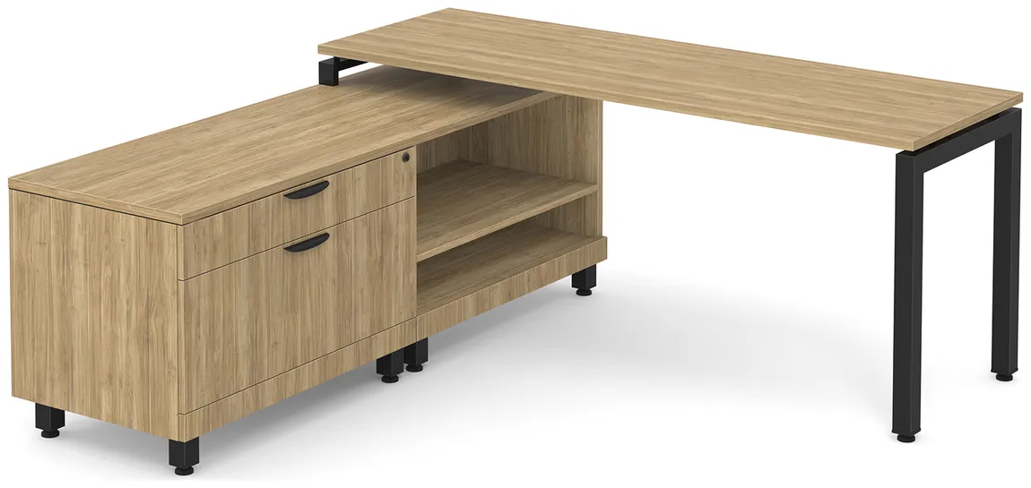 L Shaped Desk with Storage