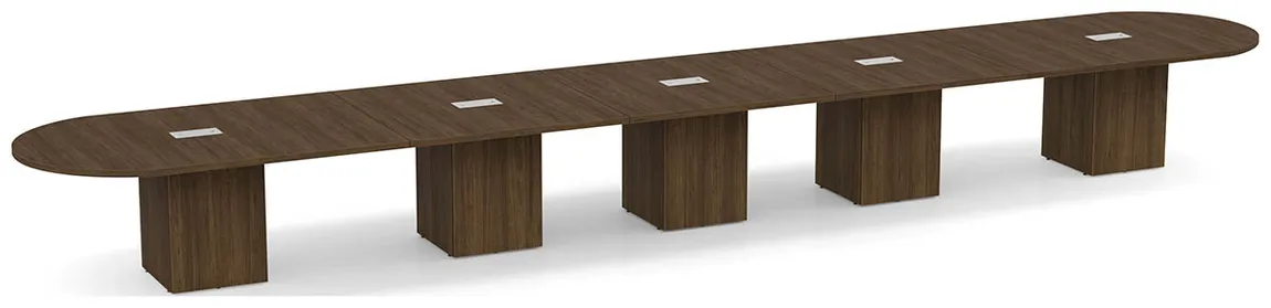 Racetrack Conference Table with Cube Base