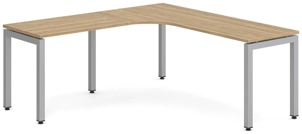 L Shaped Desk with Metal Legs