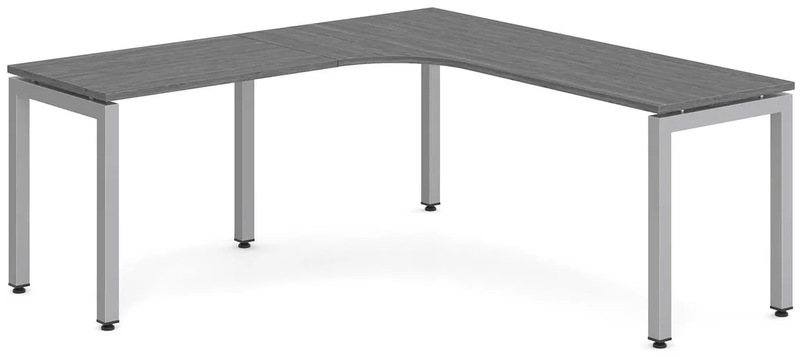 L Shaped Desk with Metal Legs