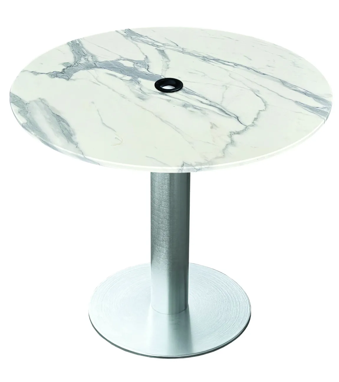 Round Outdoor Table with Umbrella Hole