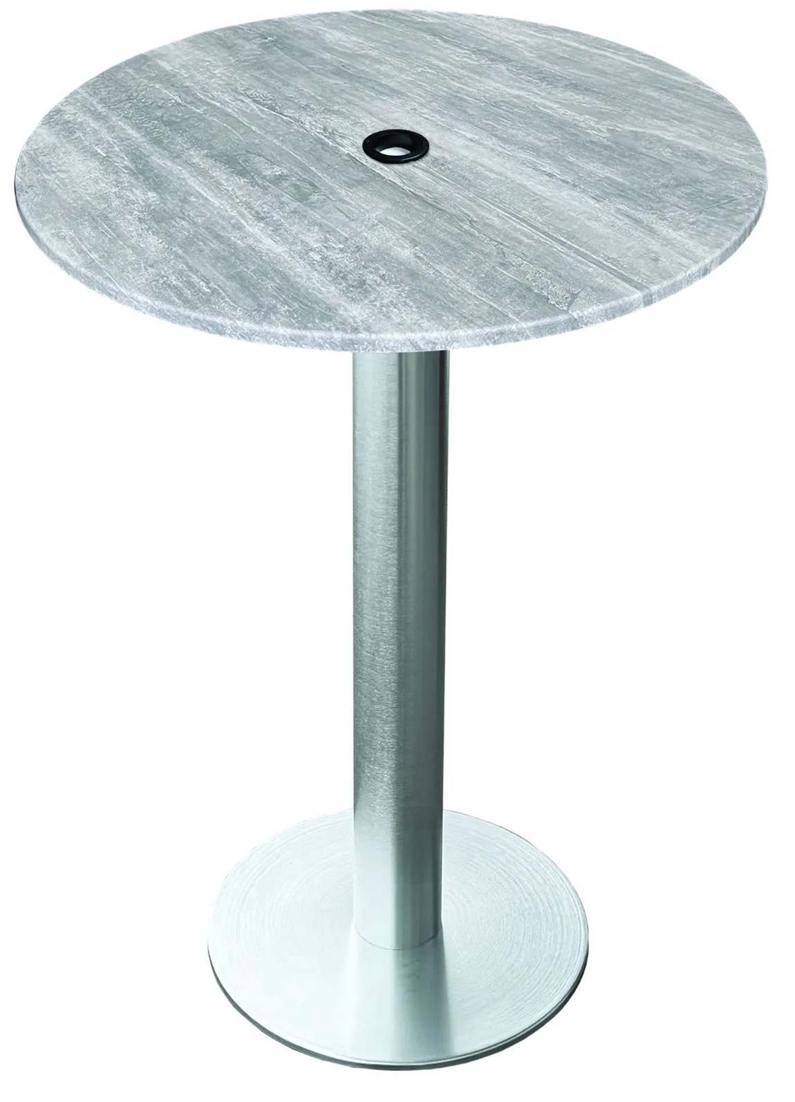 Tall Round Outdoor Table with Umbrella Hole