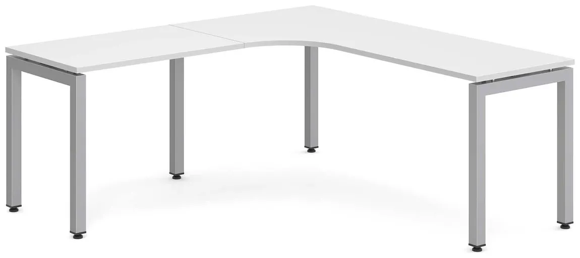 L Shaped Desk with Metal Legs