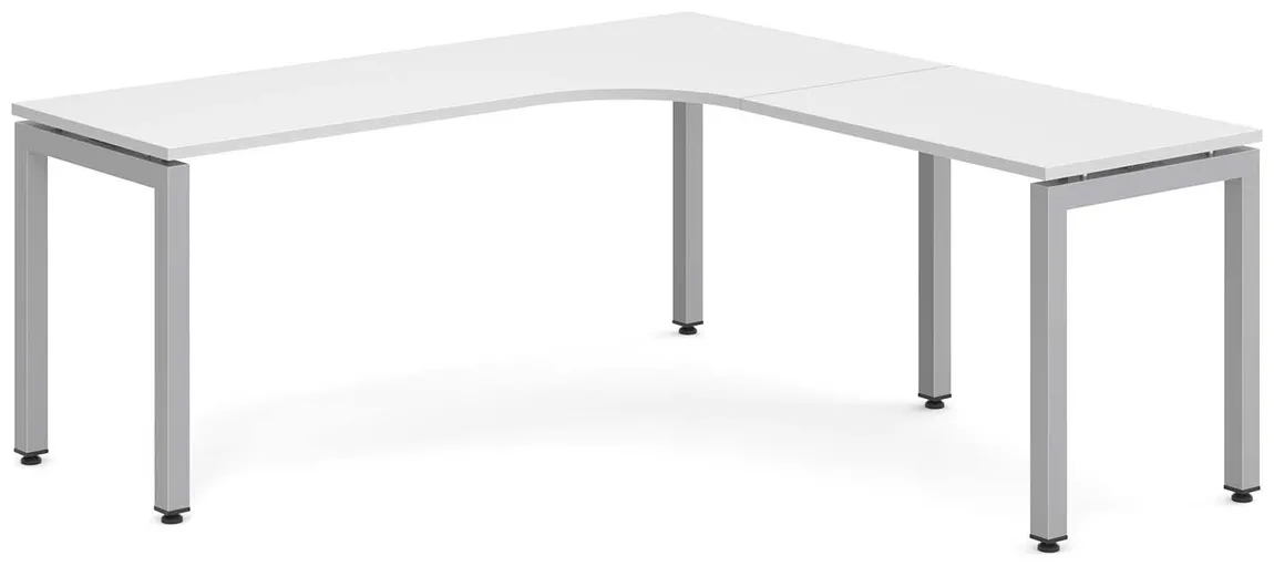 L Shaped Desk with Metal Legs