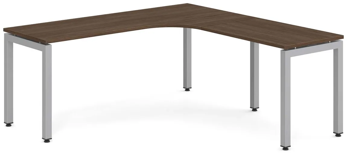 L Shaped Desk with Metal Legs