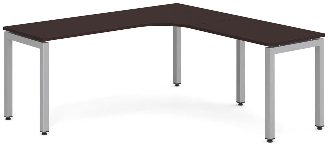 L Shaped Desk with Metal Legs