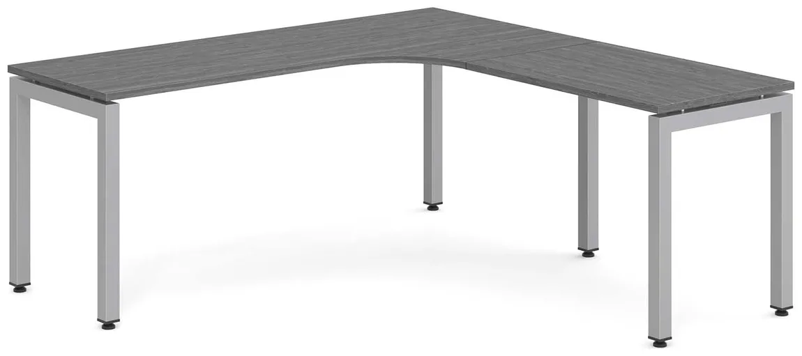 L Shaped Desk with Metal Legs