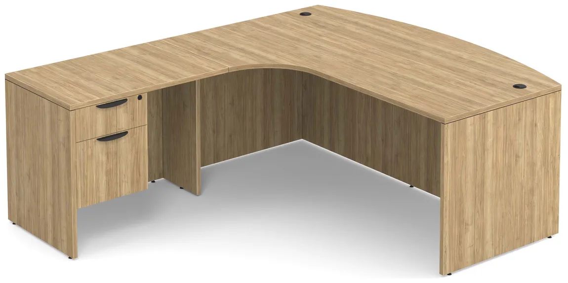 Bow Front L Shaped Desk