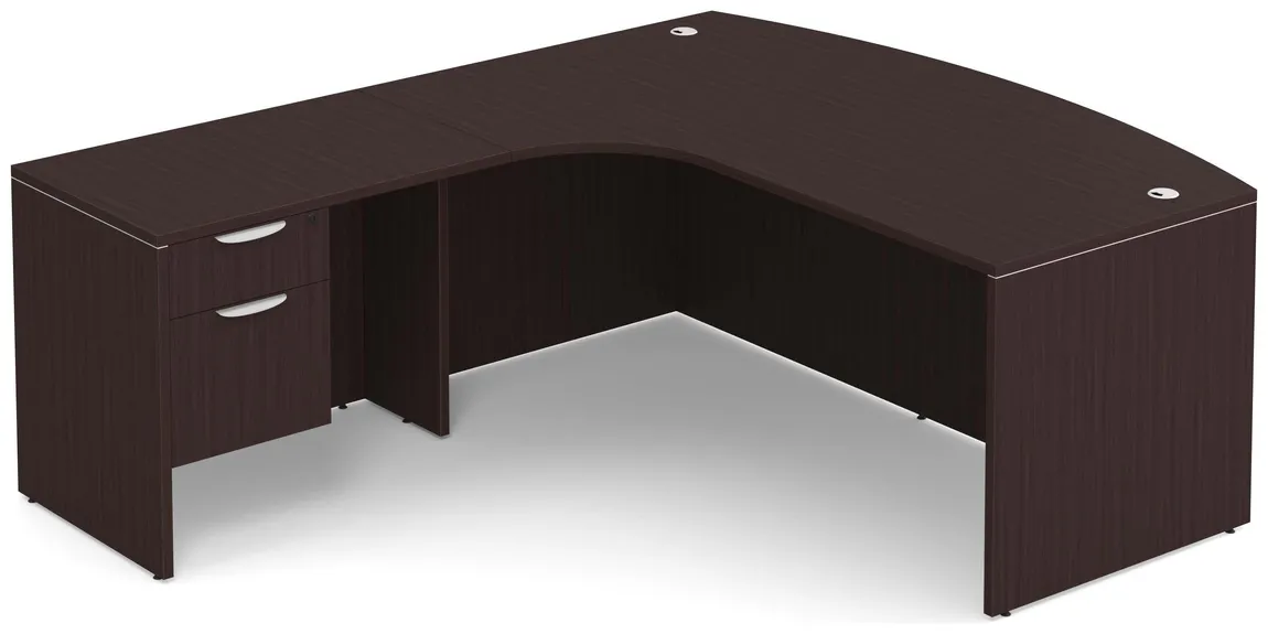 Bow Front L Shaped Desk