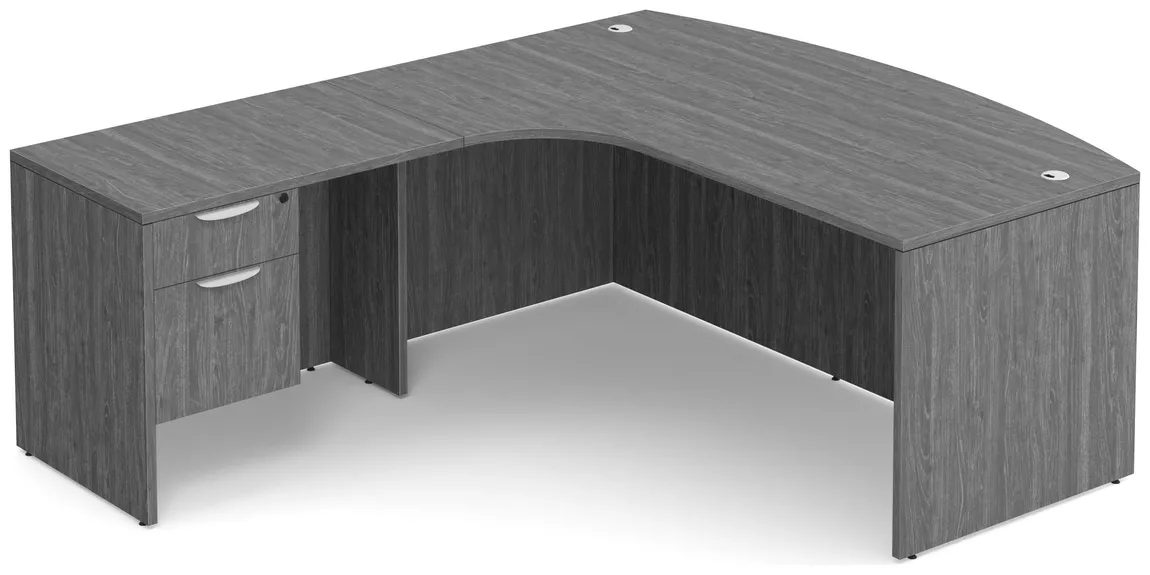 Bow Front L Shaped Desk