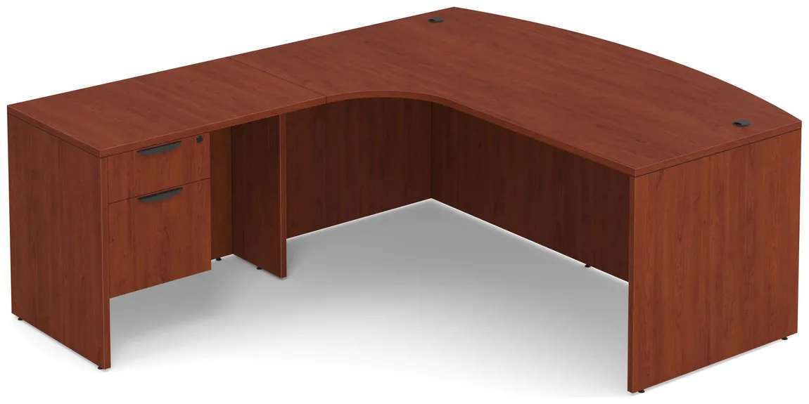 Bow Front L Shaped Desk