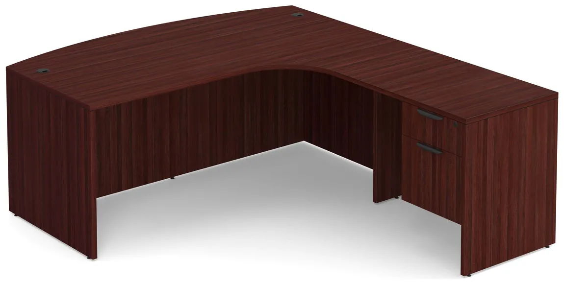 Bow Front L Shaped Desk