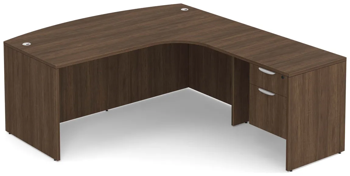 Bow Front L Shaped Desk