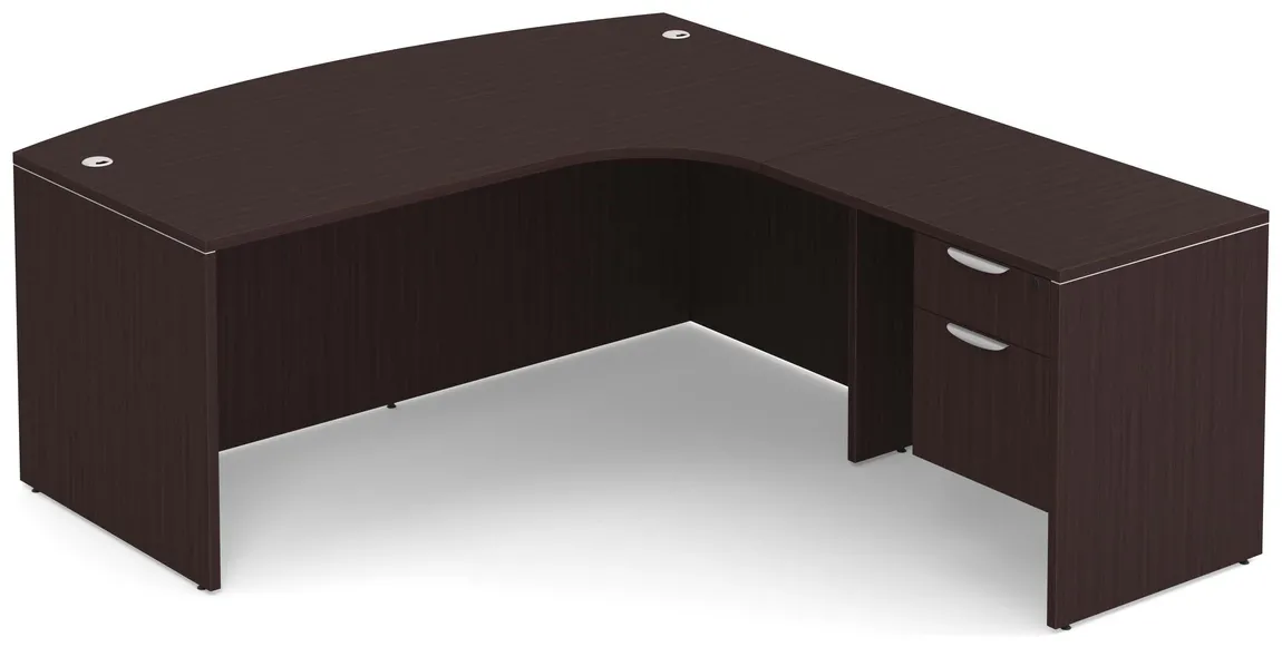 Bow Front L Shaped Desk