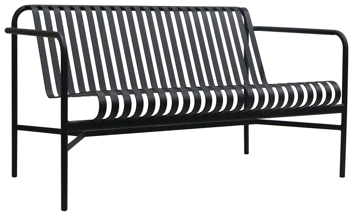 Modern Metal Loveseat