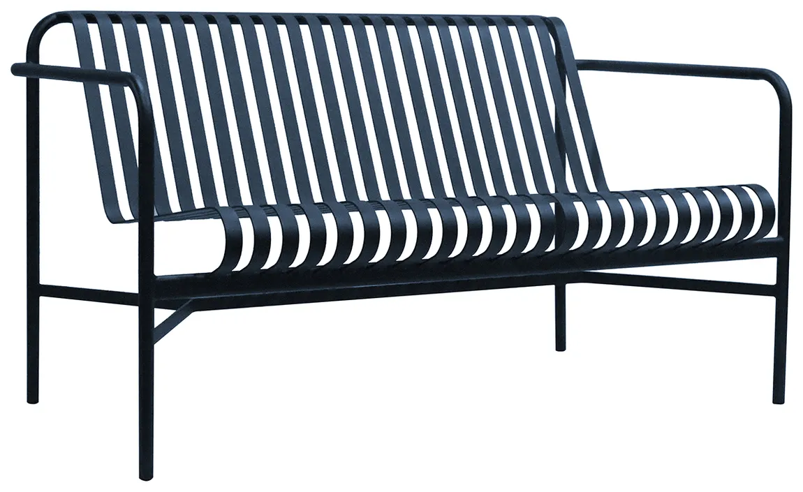 Modern Metal Loveseat