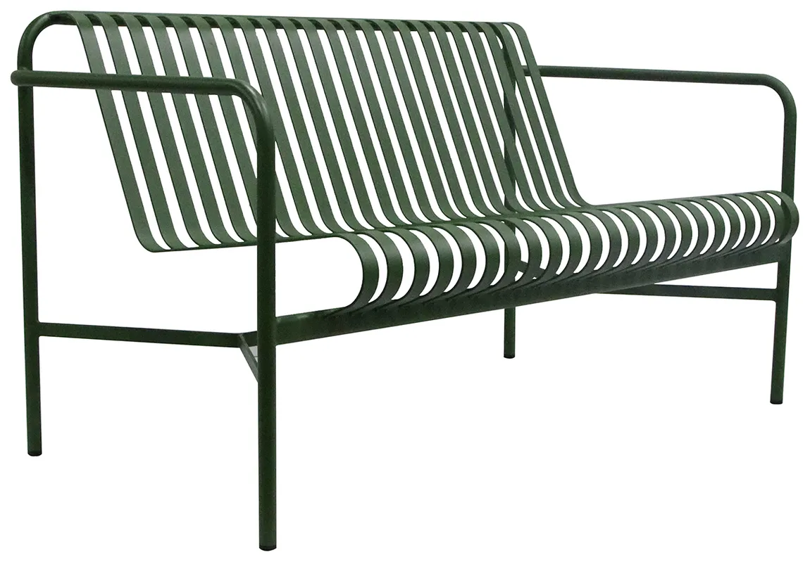 Modern Metal Loveseat