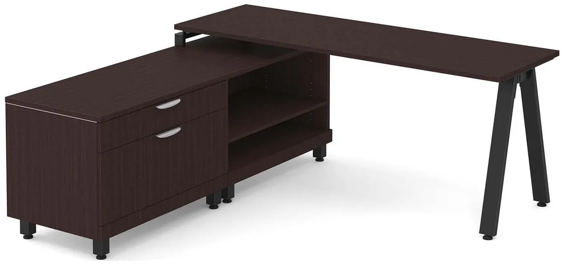 L Shaped Desk with Metal Legs