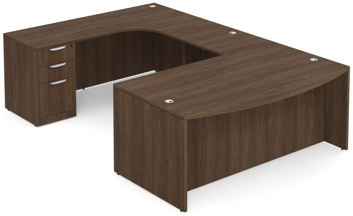Bow Front U-Shaped Desk