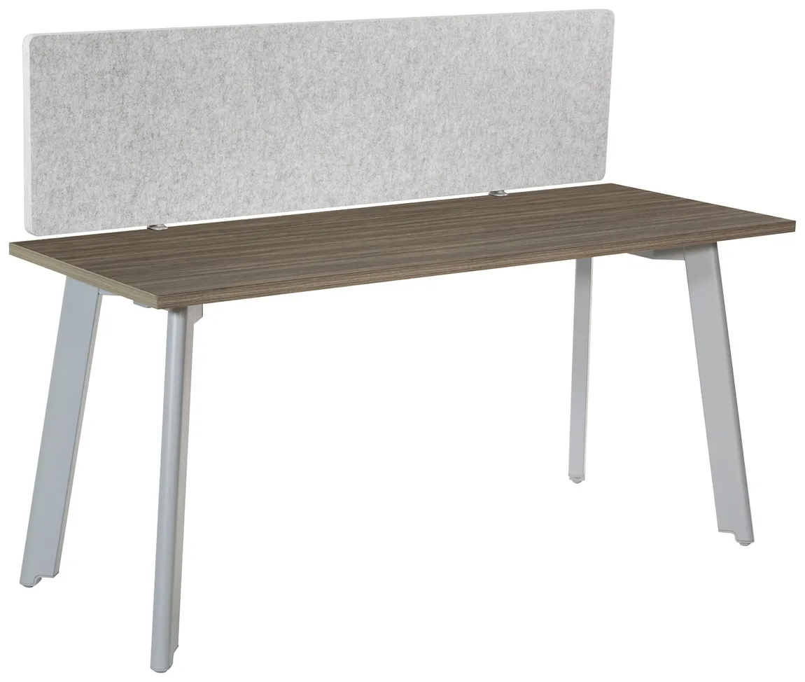 small small desk with privacy panel 12