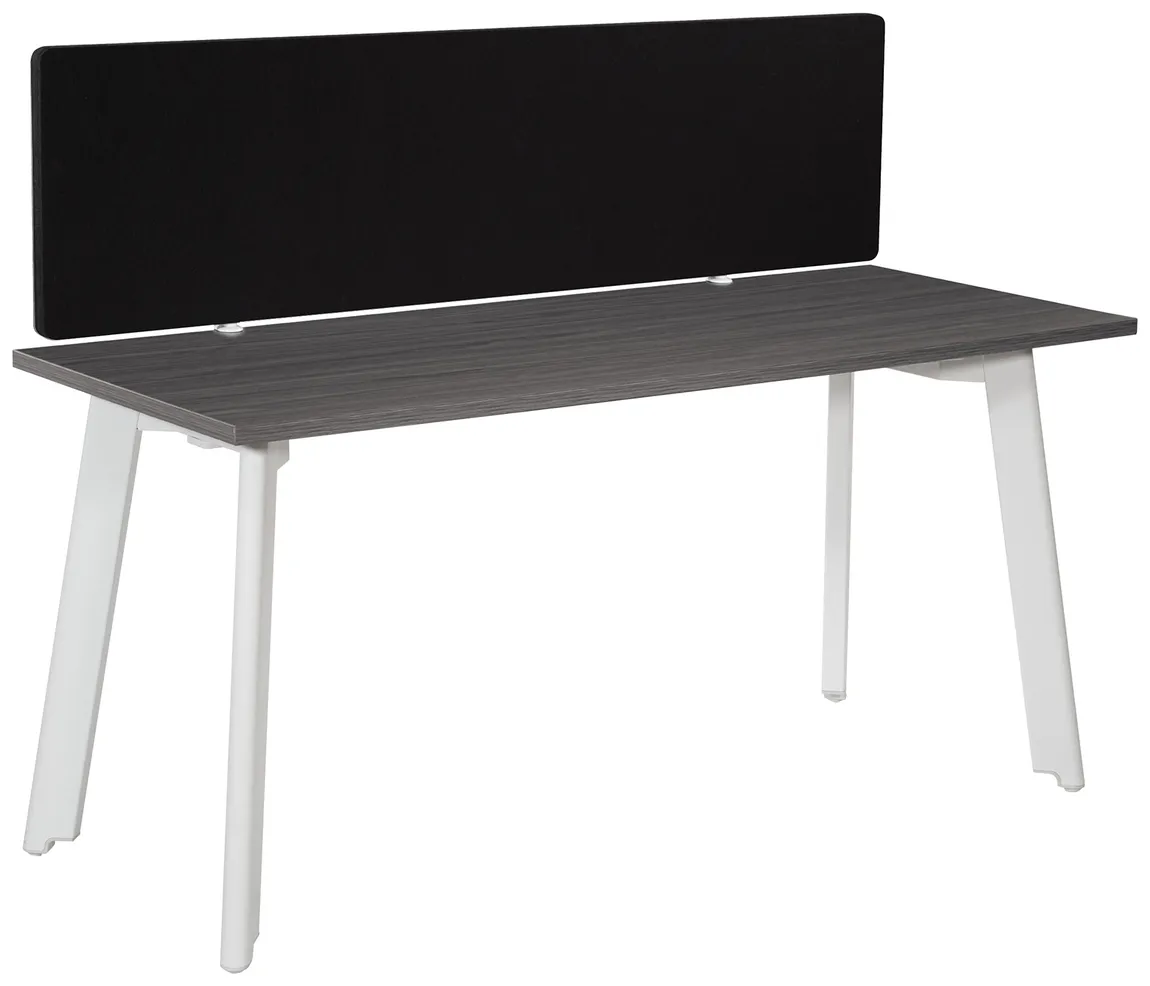 small small desk with privacy panel 14