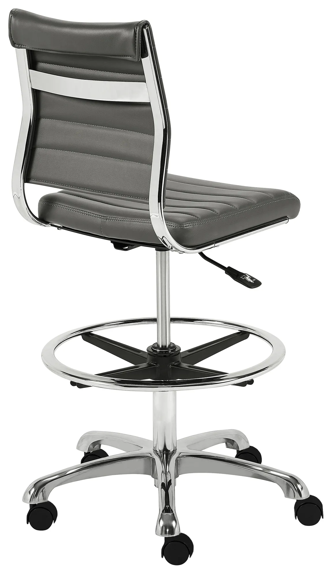 Modern Ribbed Adjustable Drafting Stool