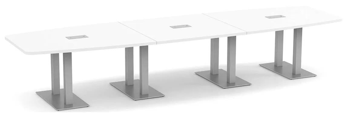 small modern boat shaped conference table 16