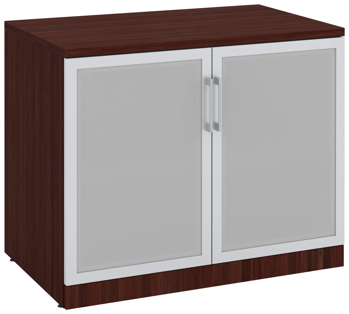 Small Storage Cabinet with Glass Doors