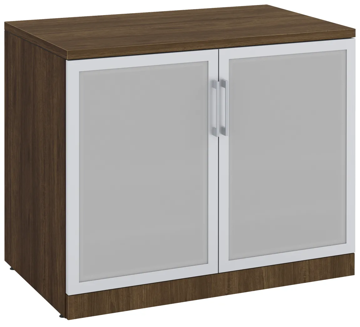Small Storage Cabinet with Glass Doors