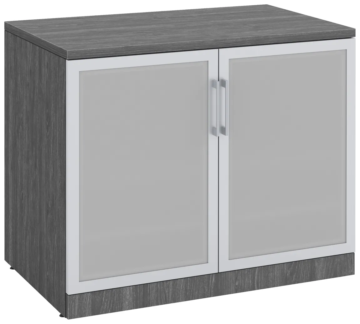 Small Storage Cabinet with Glass Doors