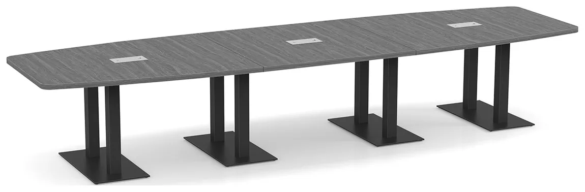 small modern boat shaped conference table 14