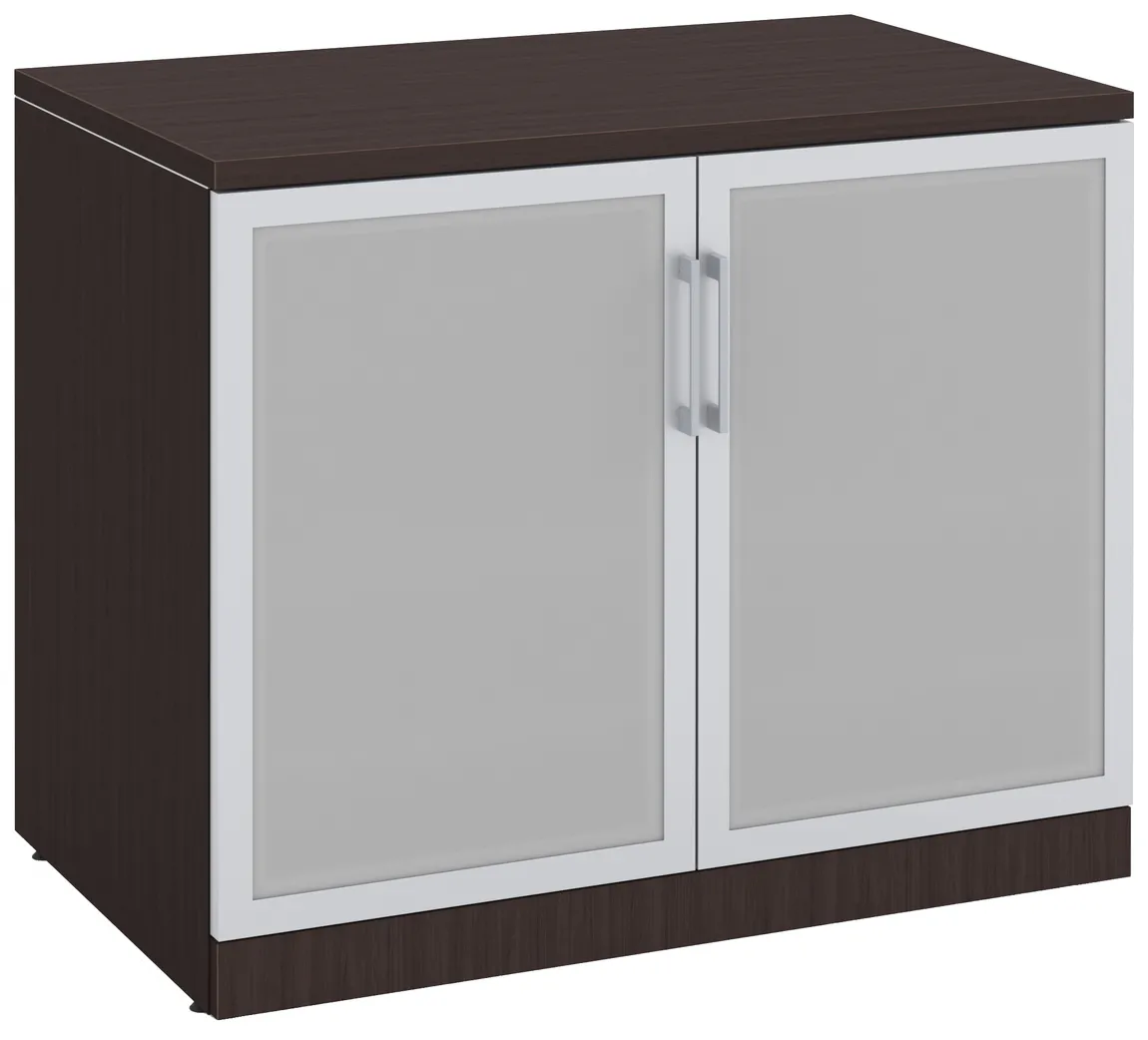 Small Storage Cabinet with Glass Doors