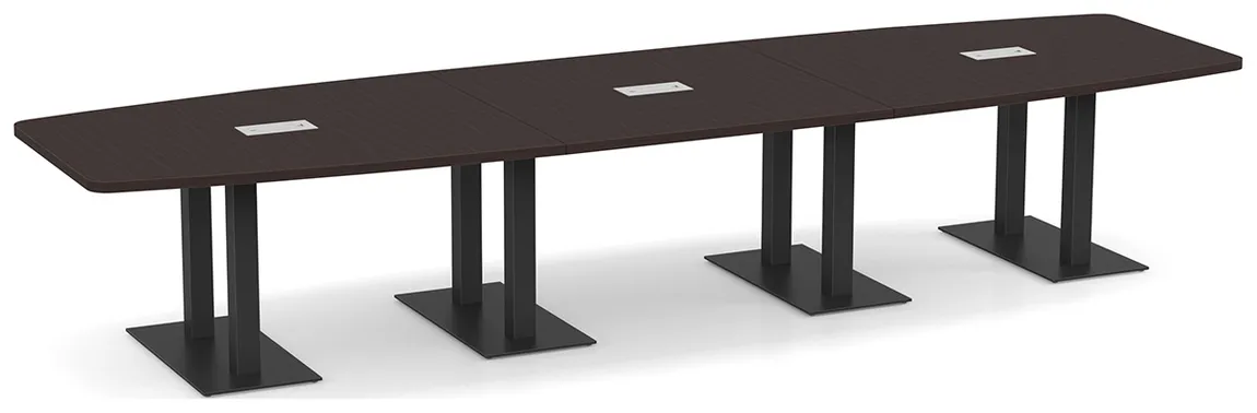 small modern boat shaped conference table 11