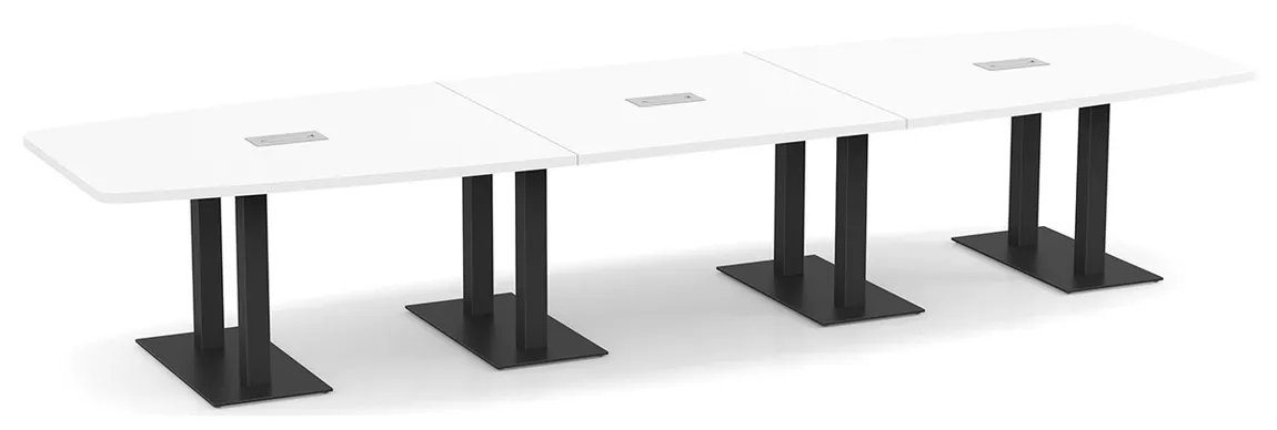 small modern boat shaped conference table 16