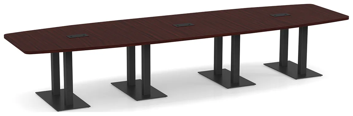 small modern boat shaped conference table 12