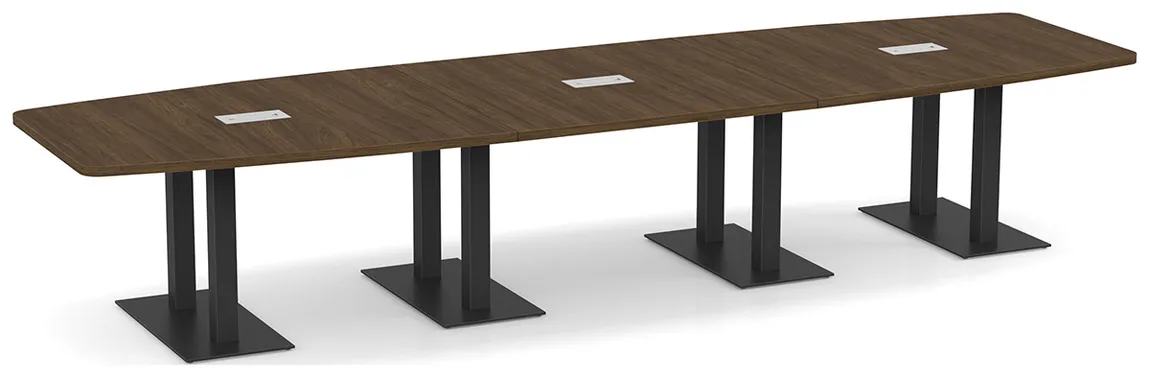 small modern boat shaped conference table 13